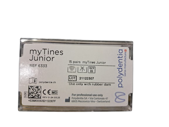 Extremidades de Plasticos MyTines Junior 15 Pares POLYDENTIA Autoclavables para Anillos
