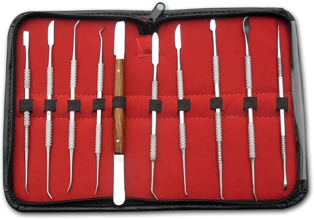 Kit de Instrumental para Tallado de Cera de Acero Inoxidable 10 Unds