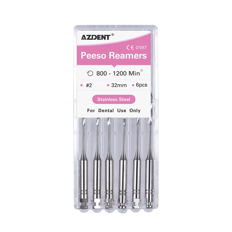 Fresa para Endodoncia Peeso Reamers #1-6 32mm 6 Unds AZDENT