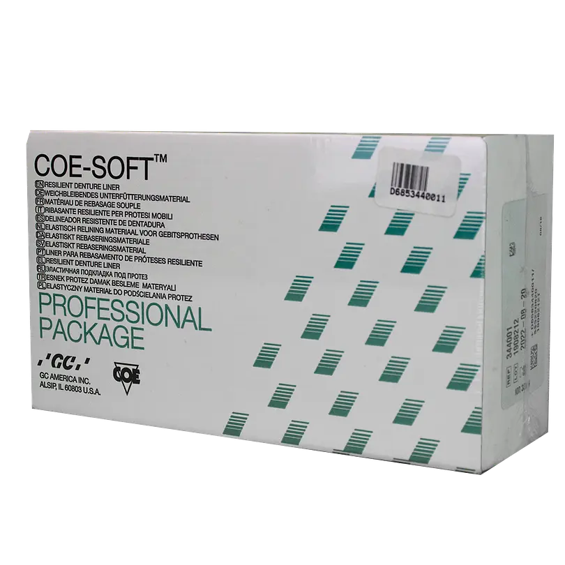 Material Resiliente Autocurado COE-SOFT Caja con Polvo 170gr, Líquido 177ml y Lubricante GC