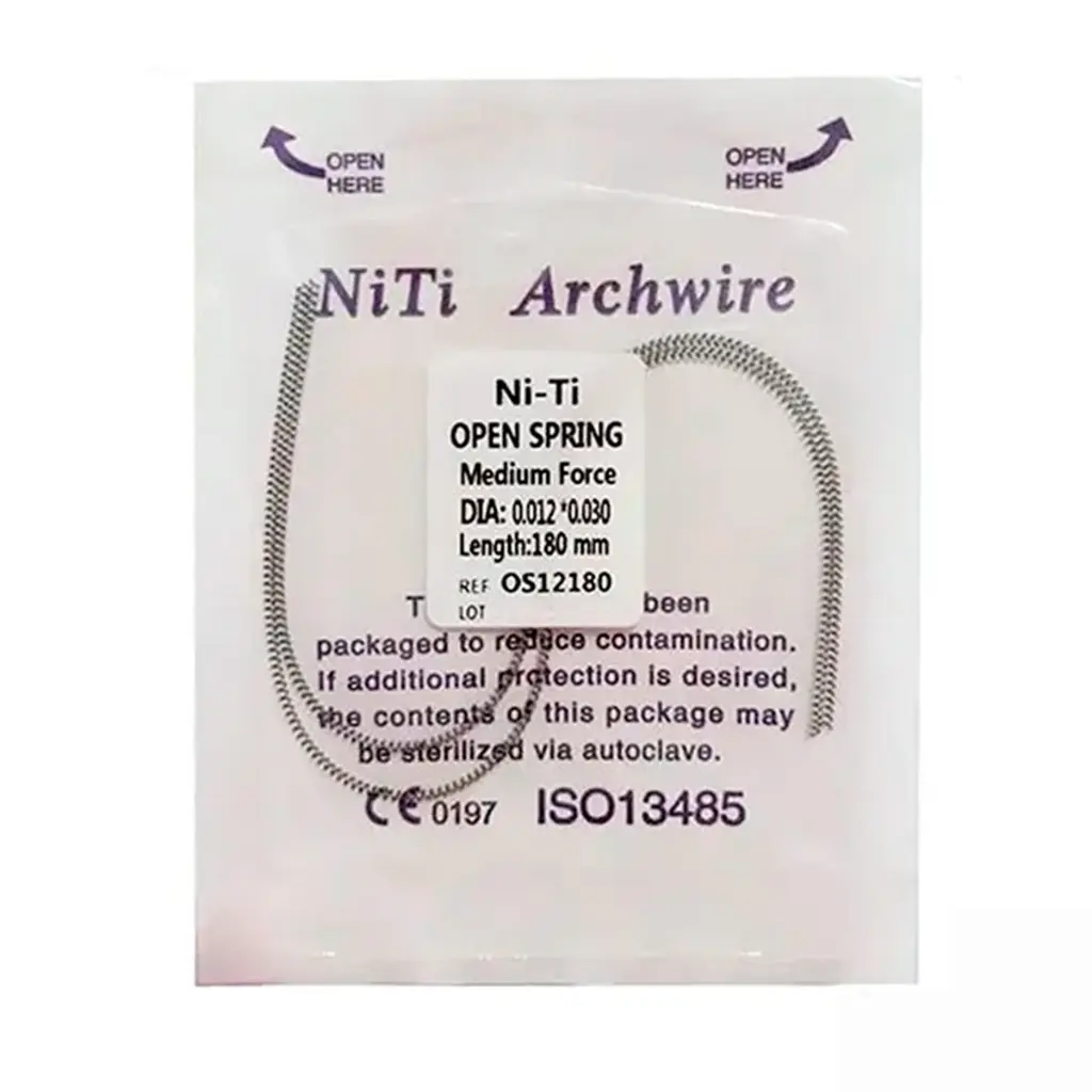 Resorte Abierto NITI D: 0.012 Largo 180mm Paq x 2 Unds