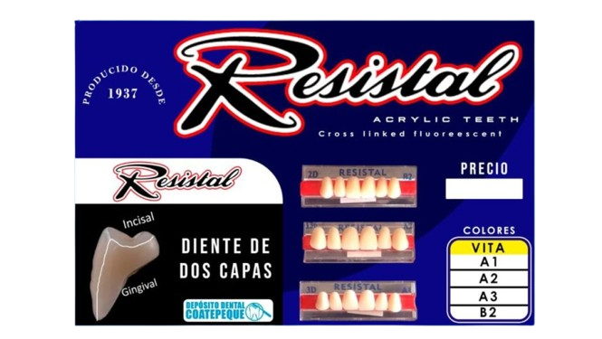 Dientes Acrilicos 3P Ant Inf A3/65 Und MASTERDENT