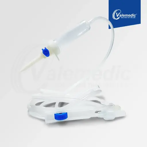 [SET-INF-VAL-BASE1] Set de Infusion Macrogotero con Punto de Inyeccion 20 gotas por ml Und VALEMEDIC