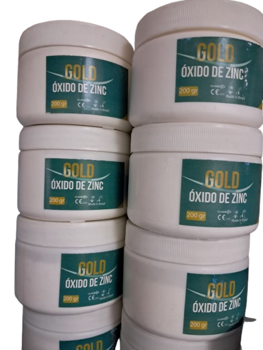 [OXI-ZIN-GOL-BASE1] Oxido de Zinc 200 gr Und GOLD