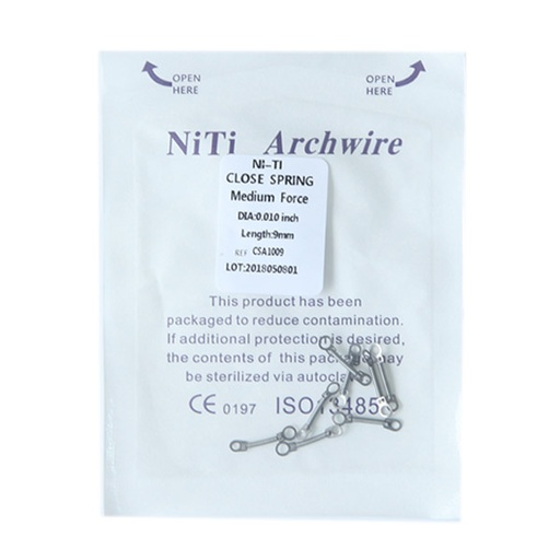 [RES-CER-GEN-BASE1] Resorte Cerrado NITI D: 0.012 Paq x 10 Unds