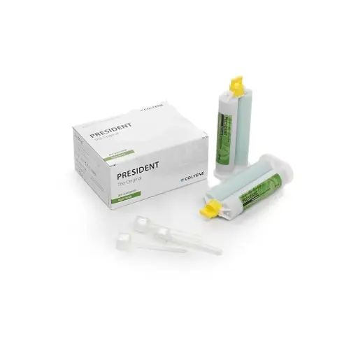 Silicona para Impresión President Cartuchos x 50ml 2 Unds COLTENE incluye 12 Puntas Mezcladoras