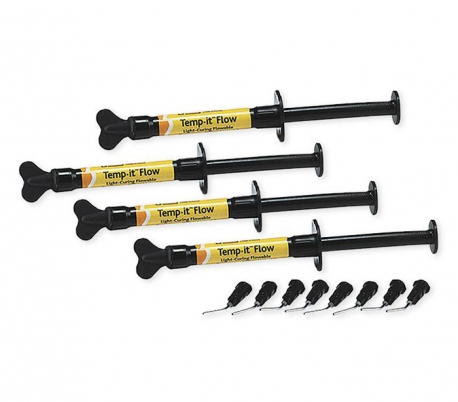 [TEM-FLO-SPI-BASE1] Temp-It Flow Material de Relleno Provisional Jeringa 1.2 ml Und SPIDENT Fotopolimerizable