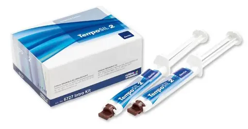 [TEM-WHI-COL-BASE1] Temposil 2 White Cementación de corona Jeringas de 5ml Caja x 2 Unds COLTENE