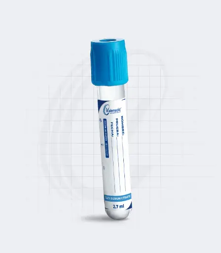 [TUB-EXT-VAL-BASE2] Tubo de Extraccion Sanguinea de Plastico Resistente 2.7ml Und VALEMEDIC 