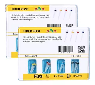 [KIT-PER-GEN-BASE1] Kit de Pernos de fibra de vidrio 20 Unds con 4 Fresas Amarillo, Rojo, Azul, Negro