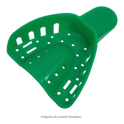 [KIT-CUB-VIT-BASE1] Kit de Cubeta de Impresion Plastica Verde Talla S 12 Unds VITALDENT