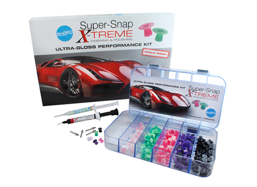 [KIT-DIS-SHO-BASE1] Kit de Discos Desechables Super Snap X-Treme 225 unds SHOFU para Acabado y Pulido Incluye Mandril Resina Fluida Plus A1 Y Pasta de Pulido